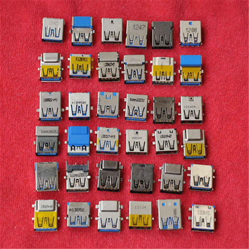 36 Models/36pcs USB Jack Connector For Laptop Netbook 3.0 USB Female Socket Port