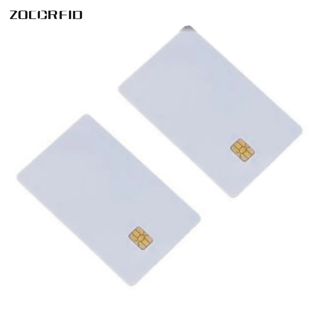 100pcs/lot  Blank PVC SLE-4442 IC card/ISO7816-3 SiM Contact card / SLE4442 smart card