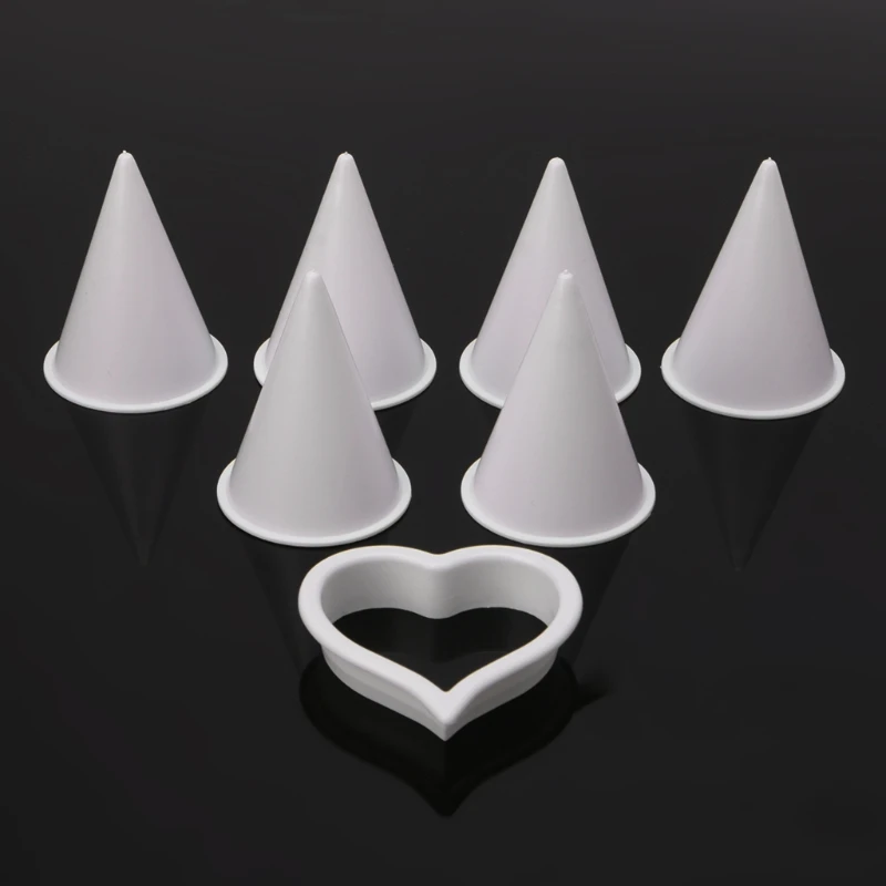 7pcs/set Plastic Calla Lily Flower Cake Mold Fondant Cookie Cutter Baking Tools