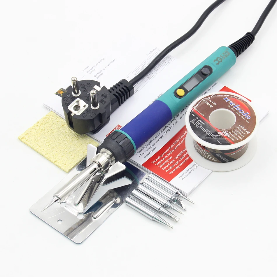 CXG 936d Digital Adjustable temperature Electric Soldering station Electric soldering iron 60W solder tip Solder wire rosin