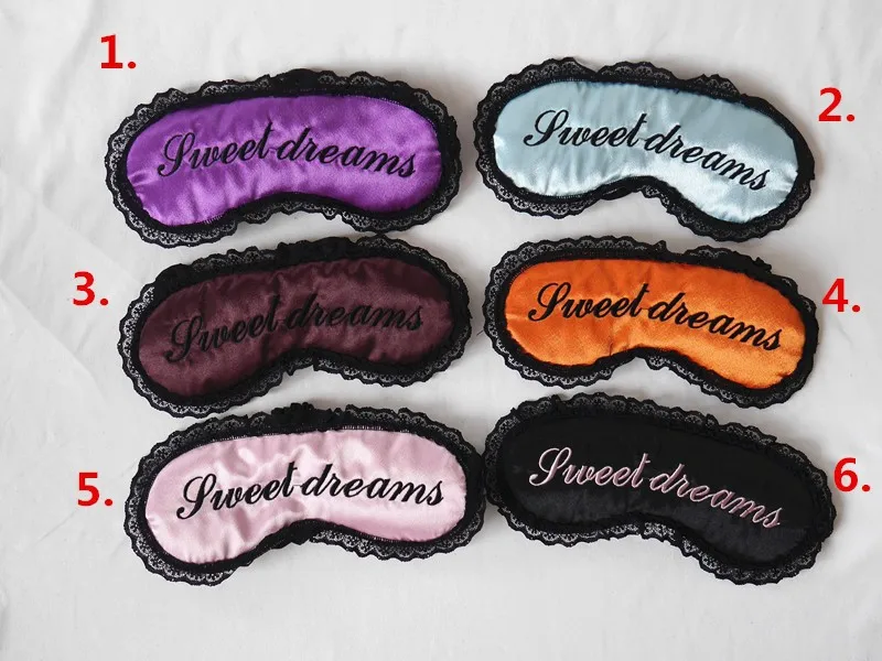 New 100% double pure Silk Eye Mask Sleeping Mask Eyeshade Soft and Smooth Hand Washable with princess charisma Lace design