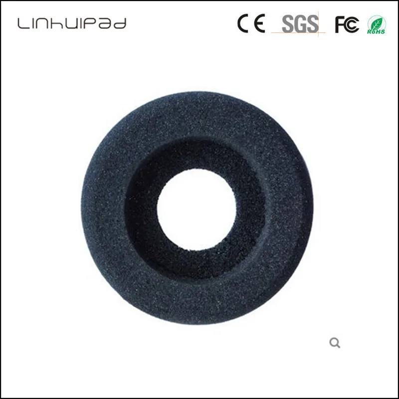 Linhuipad 58มิลลิเมตรสีดำกลวงรองหูโฟมสำหรับP Lantronics SP11 H251ชุดหูฟังหูฟังเบาะ2คู่/ล็อต