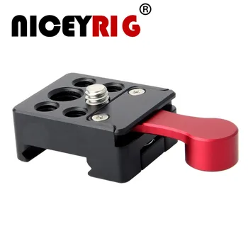 NICEYRIG Camera Rig Cage 1/4&quot; 3/8&quot; Screw 20-21mm NATO Rail Clamp/Cold Shoe Mount for Microphone Monitor Flash Light Stand