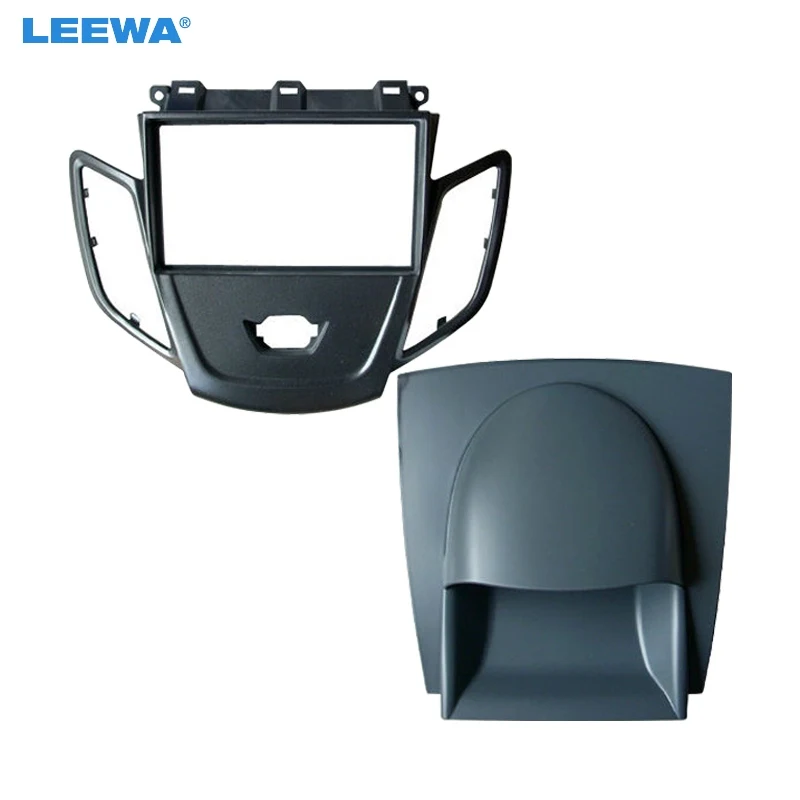 LEEWA Car Stereo Refitting Radio Fascia Panel Frame For FORD Fiesta 2008-2011Audio 2Din Dashboard Face Frame Installation Mount