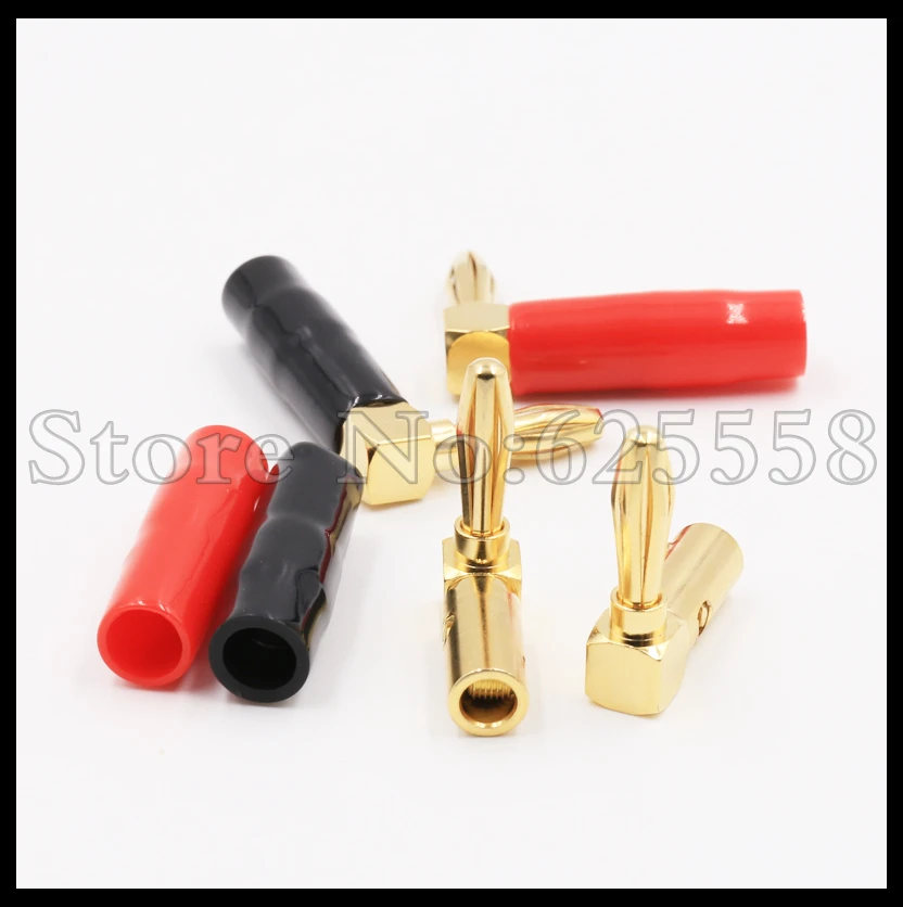 8x Gold L - Type 90 องศากล้วยปลั๊กสกรูล็อคสาย