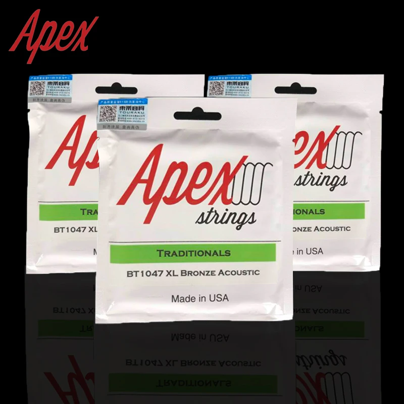 

Струны для гитары APEX TRADITIONALS BT Series XL, Сделано в США