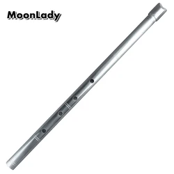 Chinese Traditional Vertical D Key  Metal Shakuhachi 5 Holes Musical Instruments New Arrival Silver Flute  Metal Instrument