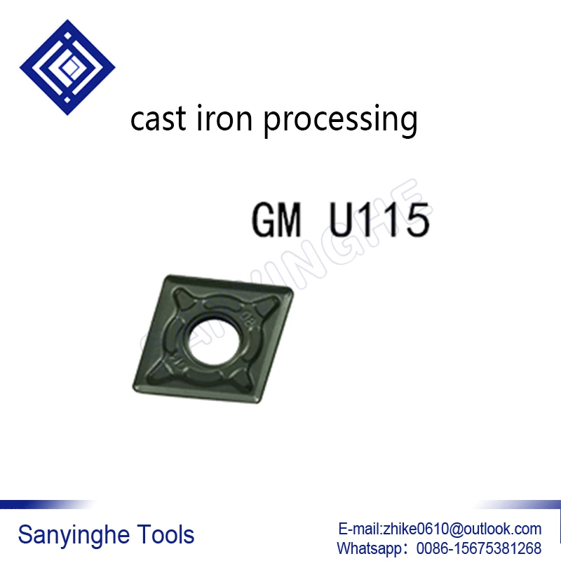 CNMG120408-GM U115 CNMG120408-TC U115 CNMG120408 U115 10pcs/lots sanyinghe cnc carbide turning inserts for cast iron