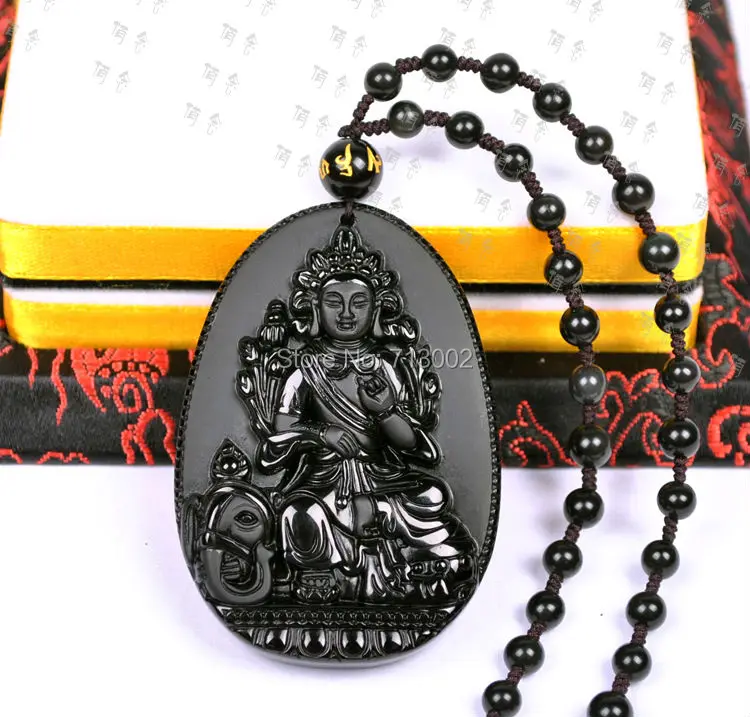 Super NATURAL Mexico obsidian Buddha Pendant Aumlet Lucky Ornaments