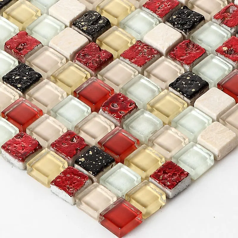 Mixed Candy Rainbow Crystal Glass Stone mosaic tile, kitchen backsplash bathroom shower background wall tile, MD-GMS05