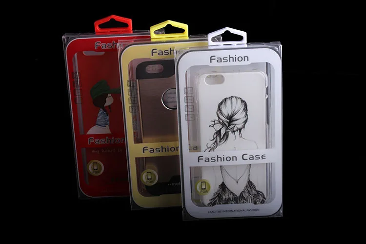 

300 pcs Wholesale High Class Transparent PVC Blister Packaging Box with Special Hanger for iphone 7 7plus for Google Pixel Case