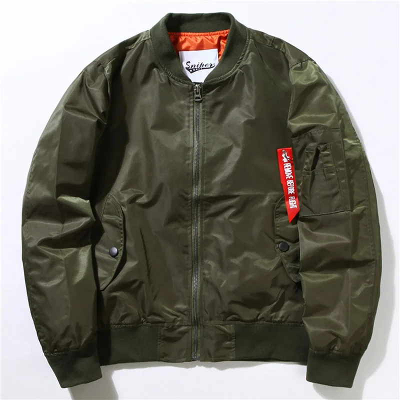 

1949 Classic MA-1 Bomber Jacket men women Pilot Flight Flying Baseball green Jackets Spring Zipper West clothing