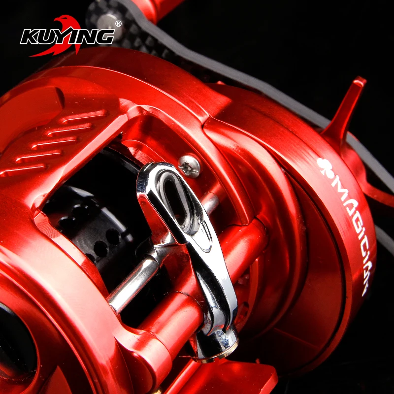 KUYING MAGICIAN 6.2:1 12+1 Metal Bait Casting Drum 286.5g Fishing Reel Vessel Wheel Saltwater Coil Centrifugal 8KG Free Shipping