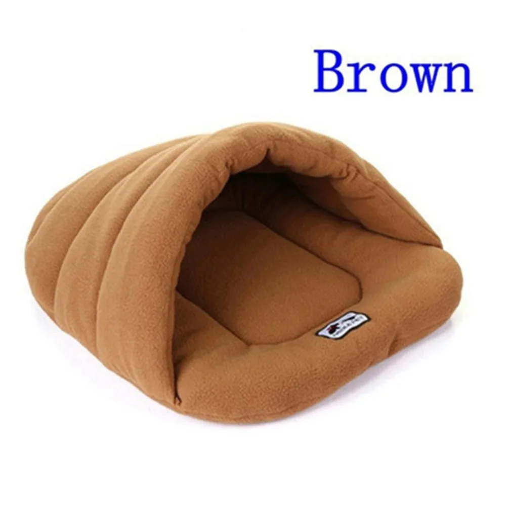 6 Colors Soft Polar Fleece Dog Beds Winter Warm Pet Heated Mat Small Dog Puppy Kennel House for Cats Sleeping Bag Nest Cave Beds