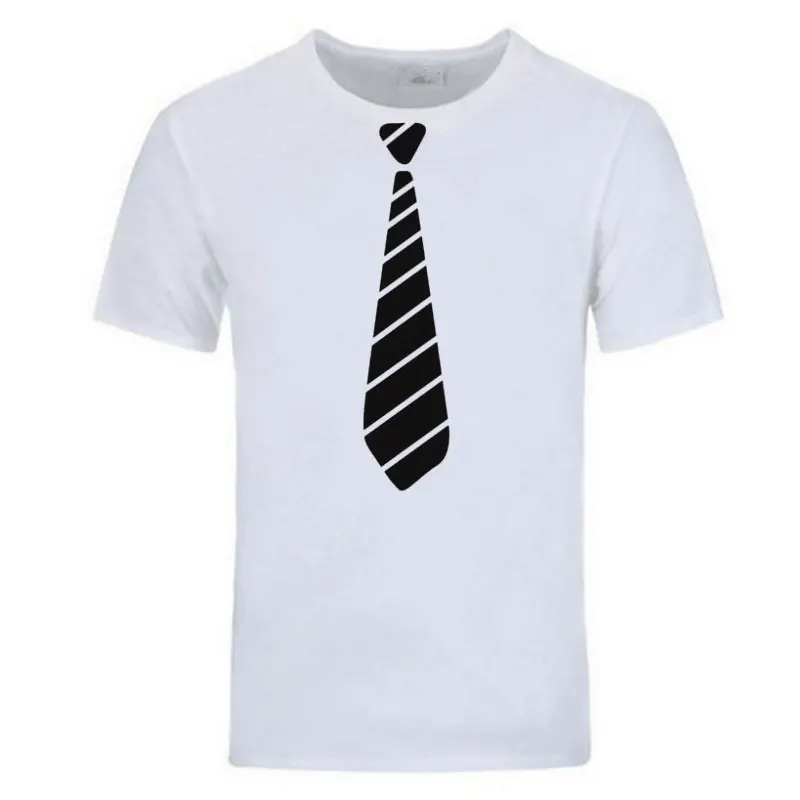 New 2019 Funny Tie Designe Men T Shirt Novelty Men T Shirts Fashion Cotton Men Top Tees Casual tie More Size