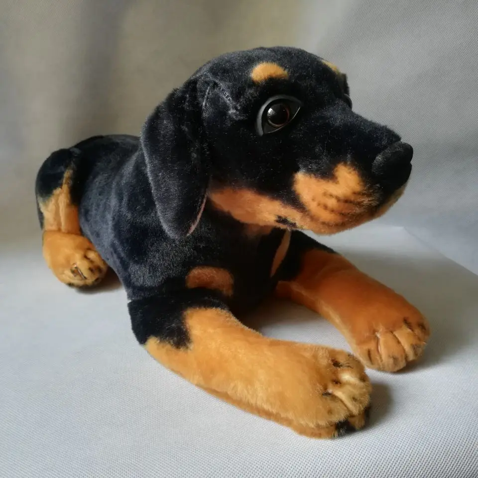 real life toy prone Rottweiler plush toy about 45cm toy ,soft doll birthday gift h0480