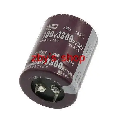 Plastic Housing 3300uF 100V 105 Celsius Degree Aluminum Electrolytic Capacitor