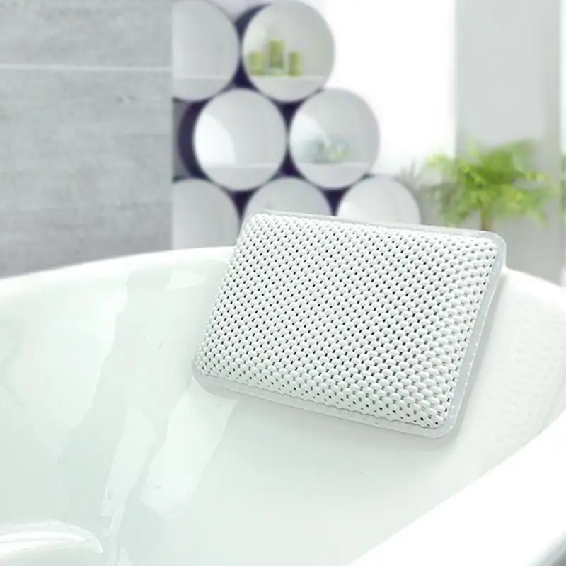 PVC Soft Waterproof Thicken Bath Pillow SPA Headrest Bathtub Pillow With Backrest Suction Cup Neck Cushion24