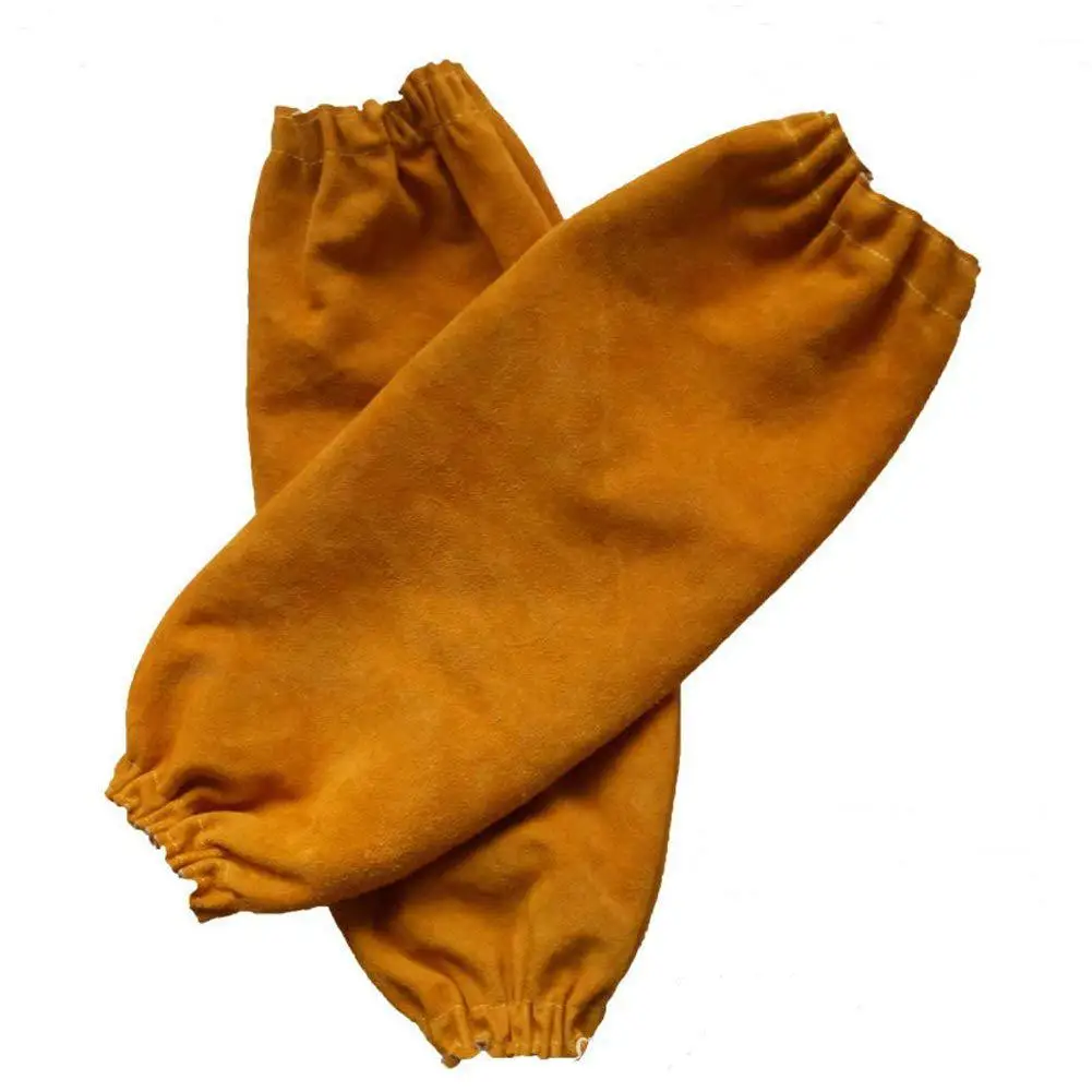 Saldatura braccio protettivo manicotto isolante protezione braccio polsino elastico resistente al calore manicotto di saldatura pelle ignifuga per saldatore