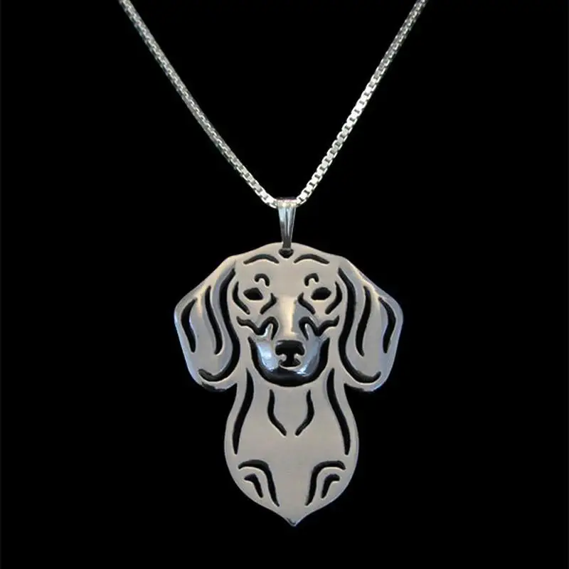 Jewelry Metal Dachshund Dog Necklaces For Lovers Pet Pendant Necklaces Drop Shipping