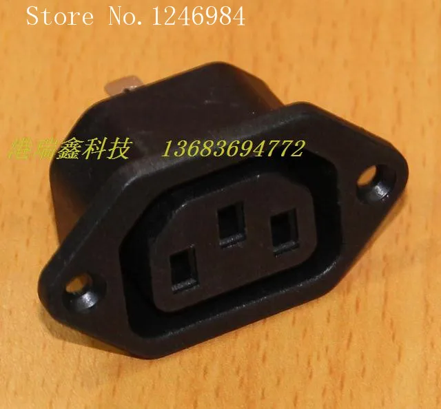 [SA]STEADY AC outlet AC outlet lock -ear style tripod female connector socket panel with three holes 2108-CQ--100pcs/lot