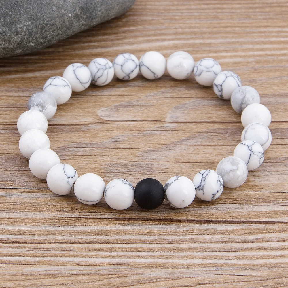 XQNI New Accessories Combination Jewelry Yin Yang Beaded Bracelets For Men Women Colorful Bracelets For Birthday Fashion Gift