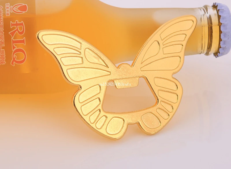 50pcs Golden Butterfly Wine Bottle Opener Creative Wine Openers Wedding Gifts Party Favors Giveaways for Guests