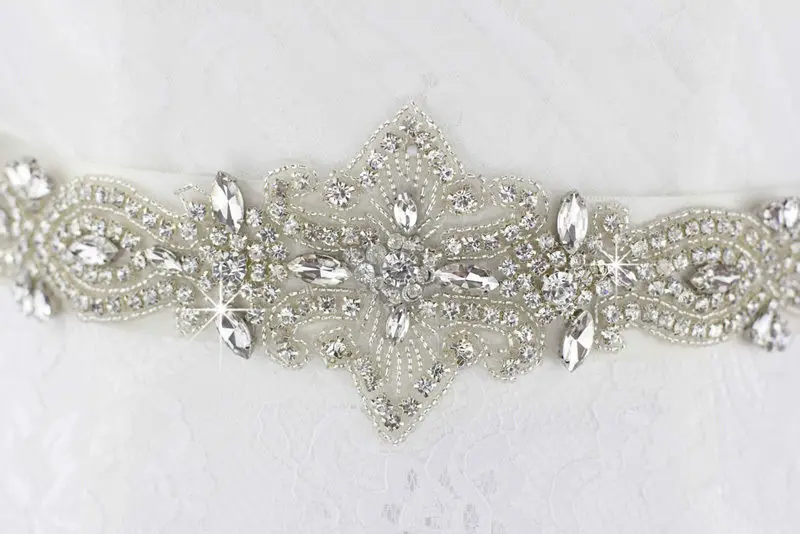 Ceinture luxueuse en strass faits à la main, ruban en soie, perle cristal, pour fête de mariage, robe de demoiselle d'honneur, nouvelle mode 2016