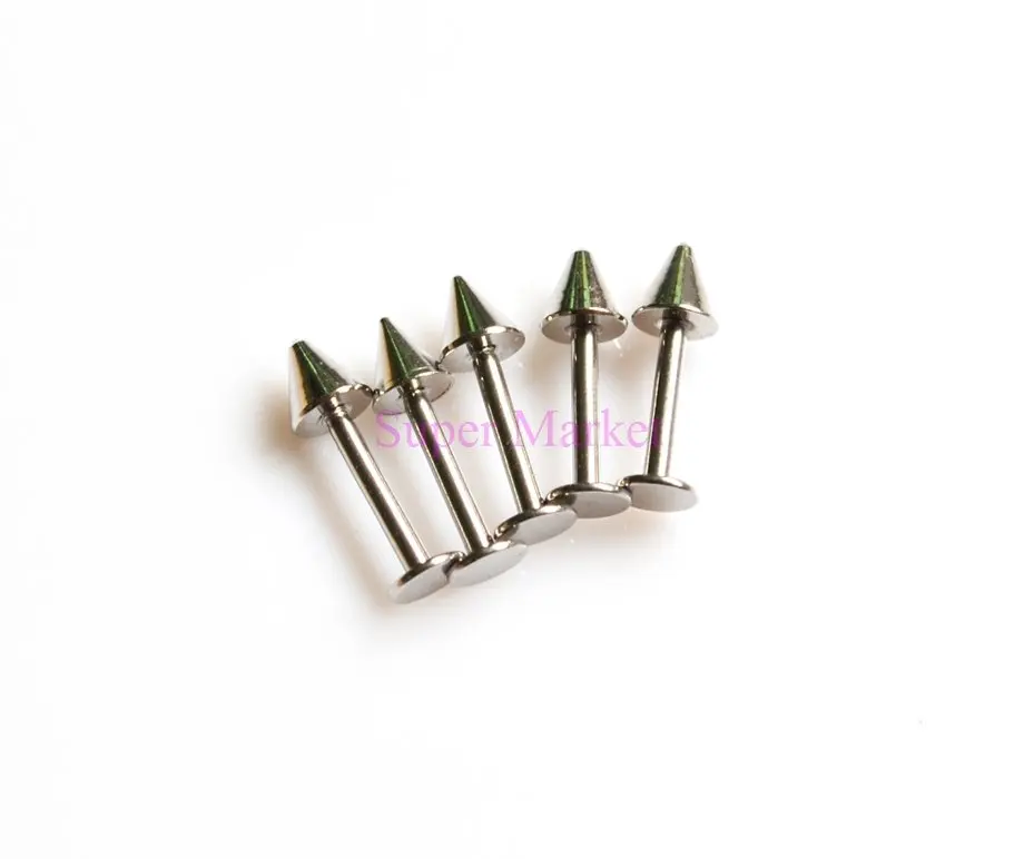 Labret Stud Lip Piercing Basic Style 16G 316l Stainless Steel Mixed Size Free Shipping 200pcs/lot