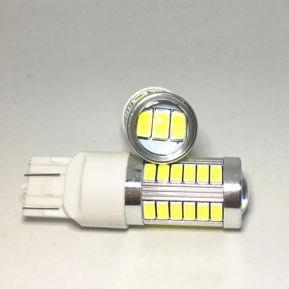 1PCS T20 7440 W21W WY21W led White Auto Reverse Lamps Car Yellow 33 smd 5730 5630 LED Amber Turn Signal Bulb Red Brake light 12V