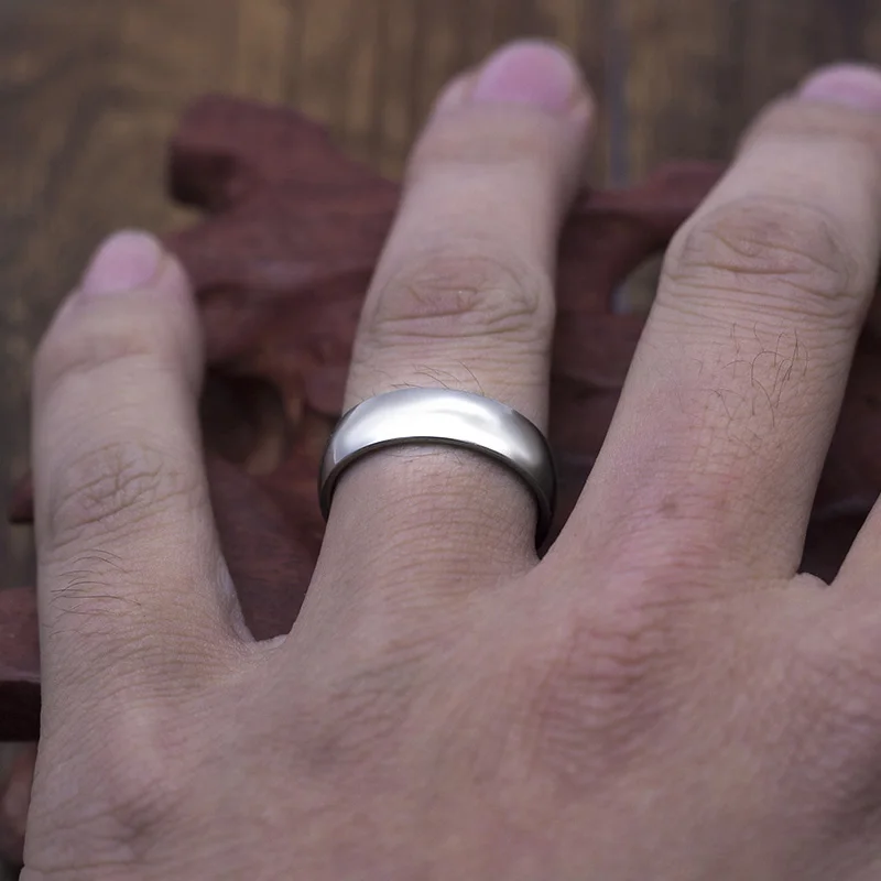Classic 6mm Stainless Steel Wedding Bands Basic Rings for Couple Comfort Fit US Size 7 to 11