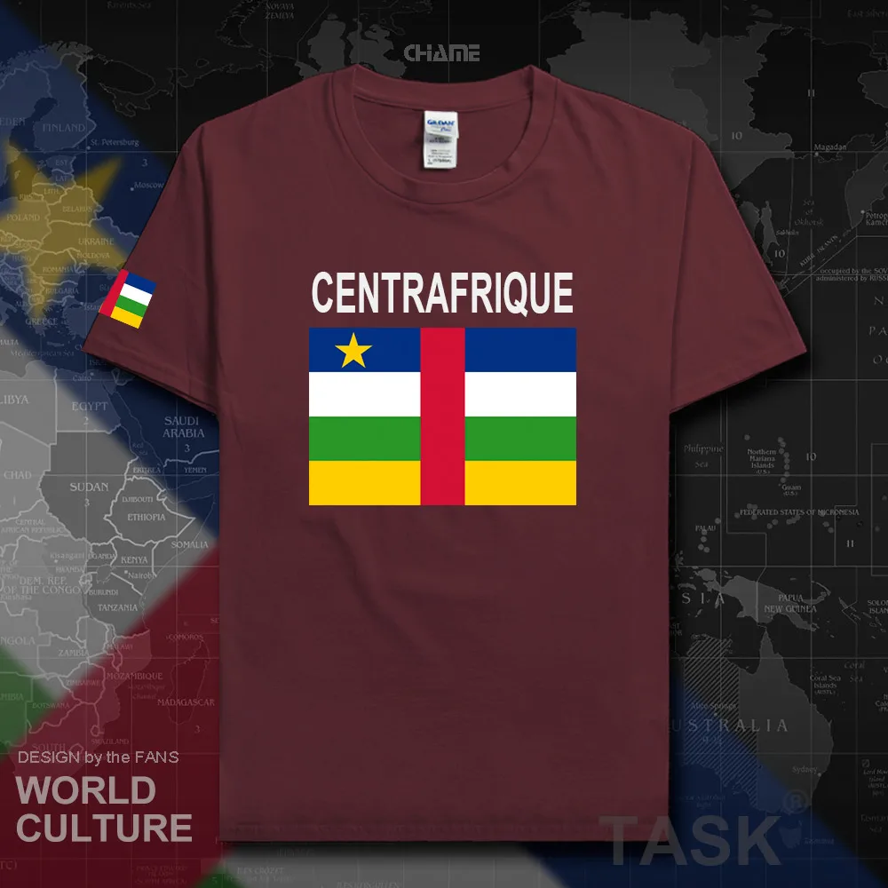 Central African Republic Centrafrique t shirt 2019 jerseys nation team 100% cotton t-shirt clothing flag tees country CA new 02