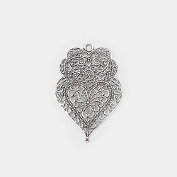 3pcs Tibetan Silver Large Hollow Filigree Owl Viana Heart Charms Pendant For DIY Necklace Earring Jewelry Making Supplies