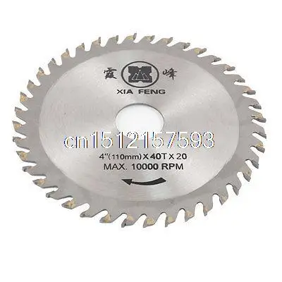 Red 110mm x 20mm 40T Disc Wheel Slitting Saw Blade