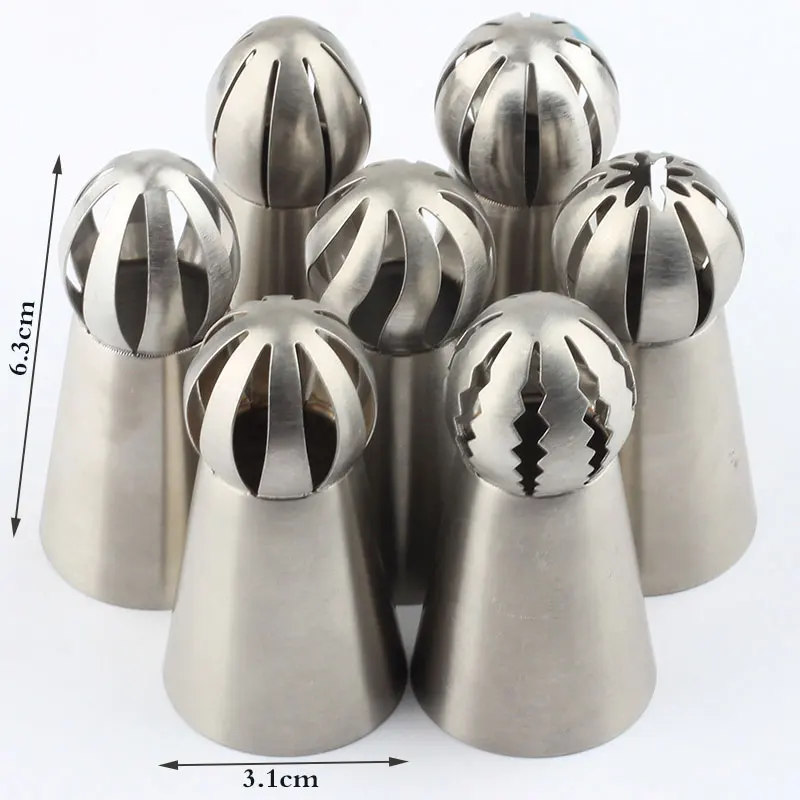 58Pcs/Set Russian Piping Nozzles Tips Cream Lace Christmas Suit Stainless Steel Silicone Icing Piping Nozzle DIY Cake Decorating