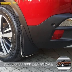 Front Rear Car Fender Mud Flaps For Peugeot 3008 2 SUV 2017 Onwards 2018 2019 Mudflaps Splash Guards Mud Flap Mudguards Fender