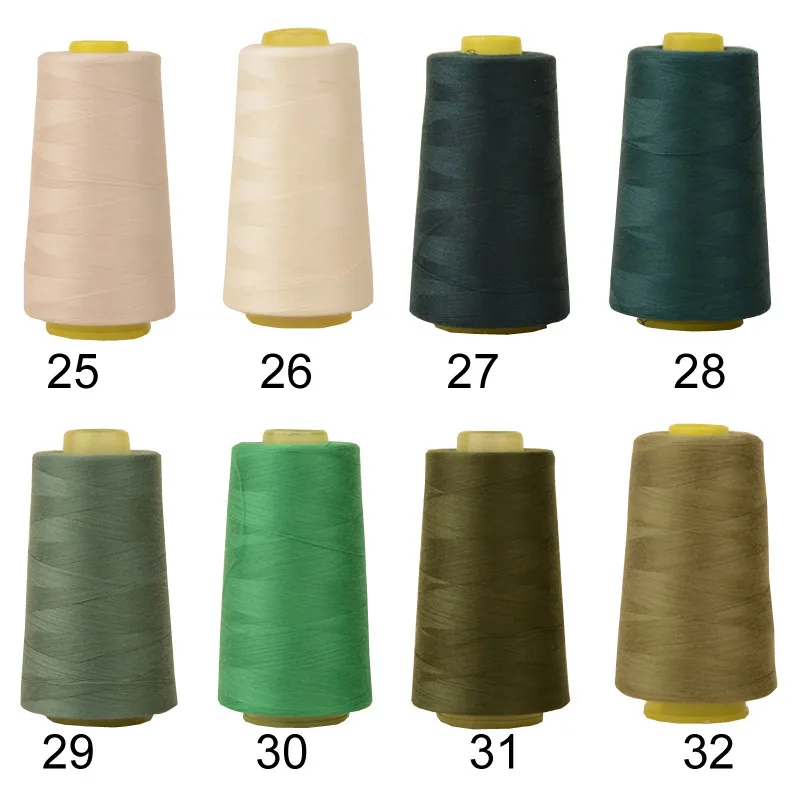 Durable Polyester Sewing Thread for Overlocking Machine, 3000 Yards Spools Cones, 40s/2, 70 Colors for Selection, 1 Roll