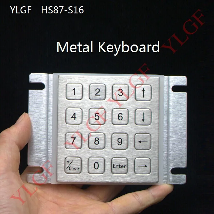 

Metal keyboard Up, down, left, right,COM data +USB power supply YLGF HS87-S16 waterproof (IP65), dust, anti violence