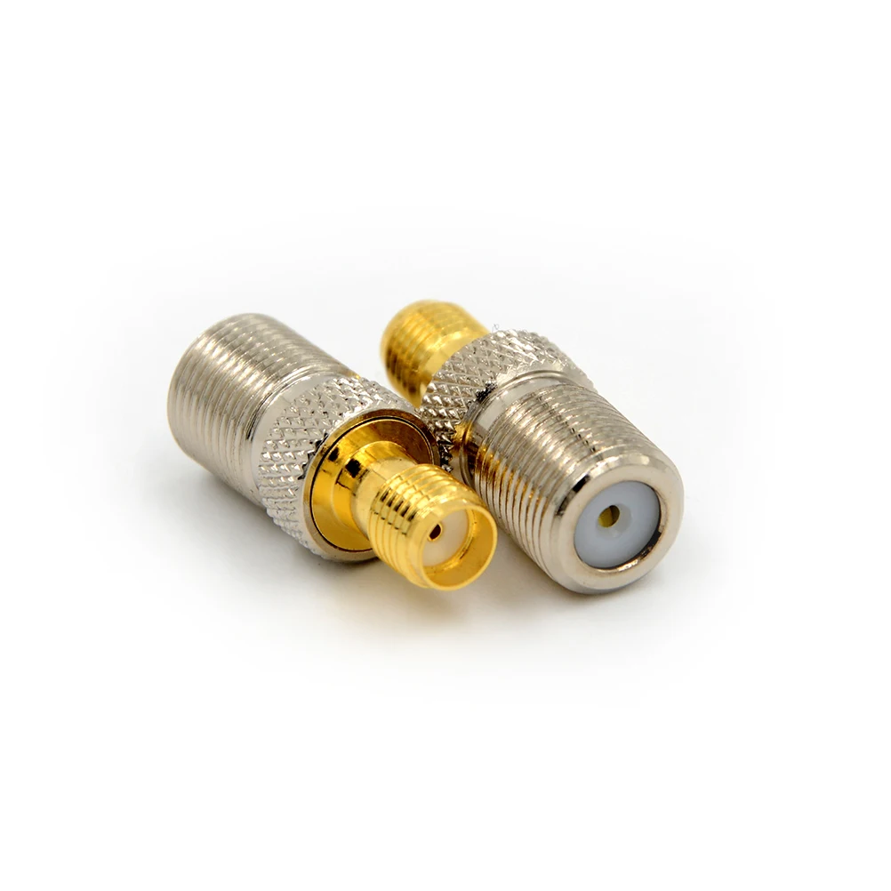 1/2pcs Straight RF Coax Adapter F To SMA Convertor F Female To SMA Female Connector F Type Female Jack To SMA Female Plug