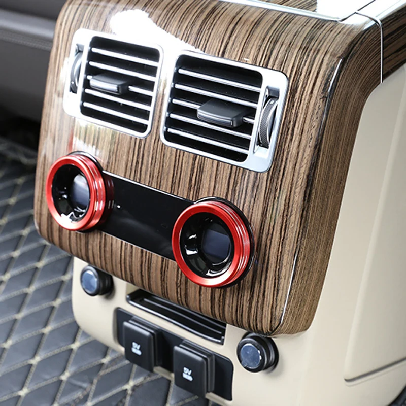 for Land Rover Range Rover Sport Vogue L405 2018 Aluminum Alloy Car Front+Rear Central Air Conditioning Volume Knobs Ring Trim