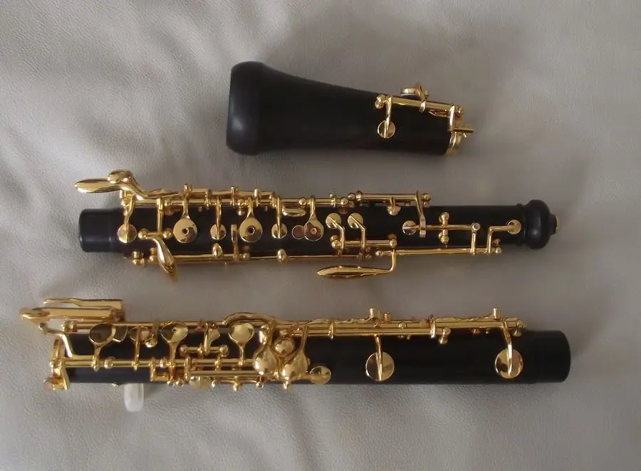 

Semiautomatic composite wood concert oboe,gold-plating C key