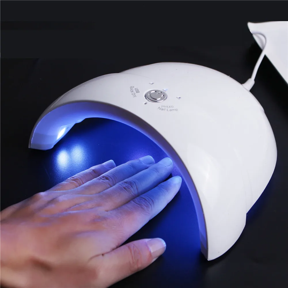 SUNone mini 18W Dual Light UV LED Nail Lamp Nail Dryer Gel Polish Curing Light with Bottom 30s/60s/90s Timer lampara