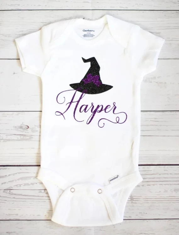 customize name witch My first halloween fall baby shower bodysuit onepiece romper Outfit  kids t shirts birthday tees singlets