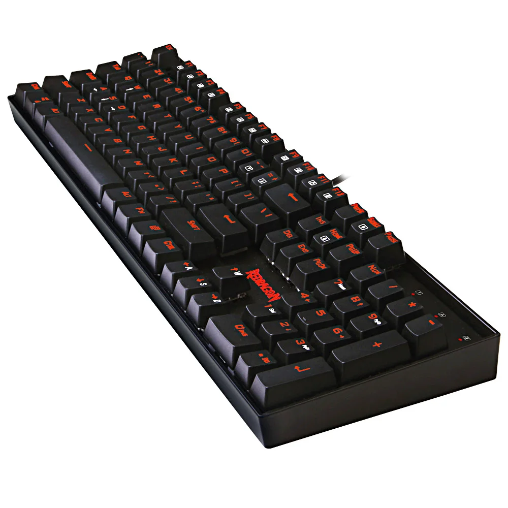 Imagem -05 - Mitra Led Teclado Mecânico para Jogos Retroiluminado de Cor Única 104 Teclas Anti-ghosting para Gamer Redragon-k551