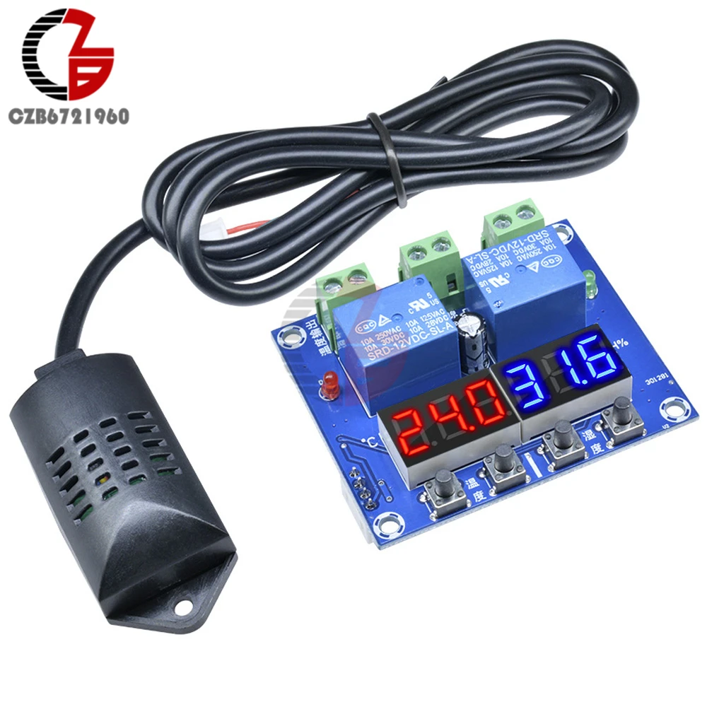 XH-M452 Humiture LED Digital Thermostat Humidistat DC 12V Home Temperature Humidity Controller Regulator Thermometer Hygrometer