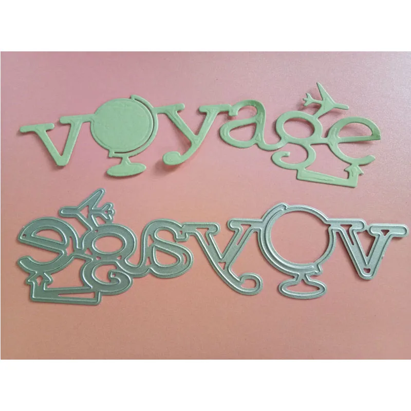 

Letters Voyage Metal Cutting Dies Stencils for DIY Scrapbooking Album Decorative Embossing Paper Card Crafts Die Cuts Template
