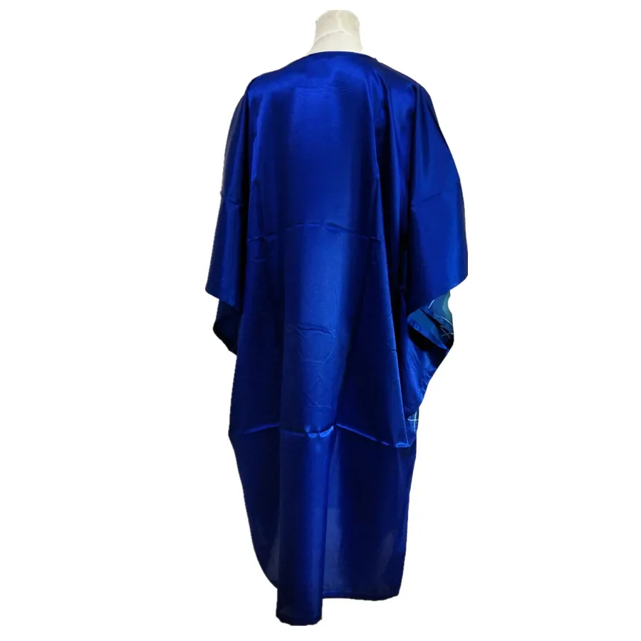 New Style Blue Ladies\' Rayon Robe Dress Vintage Print Yukata Bath Gown Summer Loose Women Sleepwear Nightgown One Size