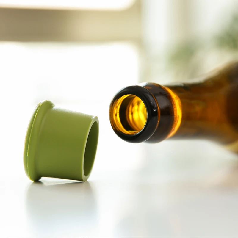 Candy colors Silicone stoppers Leak free Wine Bottle Stoppers Kitchen Bar Tools for red wine and beer bottle cap