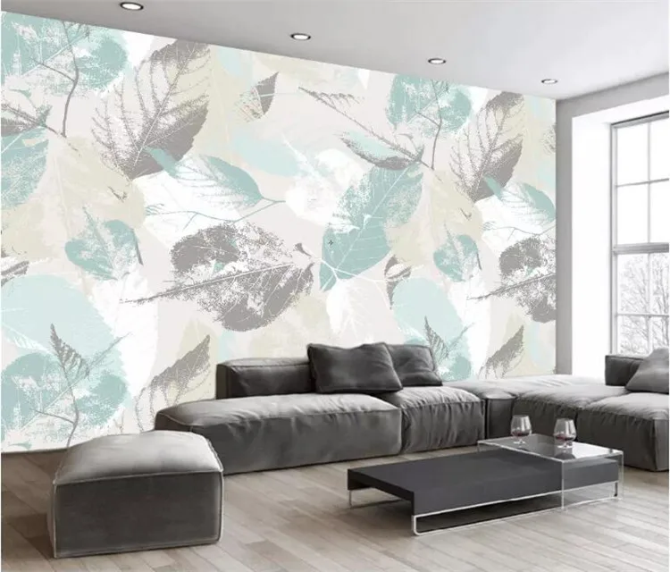 

Custom Mural Wallpaper Nordic Modern Leaves Leaves Petals TV Living Room Bedroom Wall Decoration Waterproof 3D Wall Painting