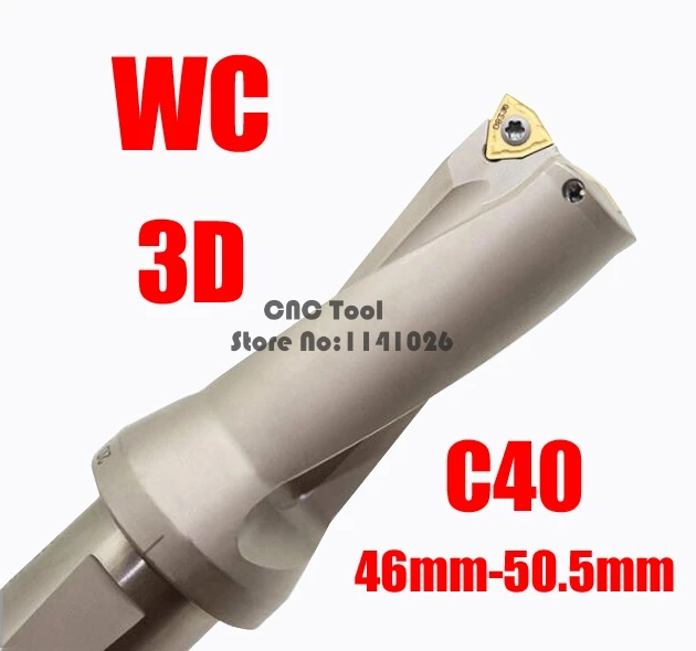 

SP C40 3D SD 46 47 48 49 50 mm Indexable Insert Drills U Fast Drill Type CNC Metal Drilling Shallow Hole Tool for SP Insert